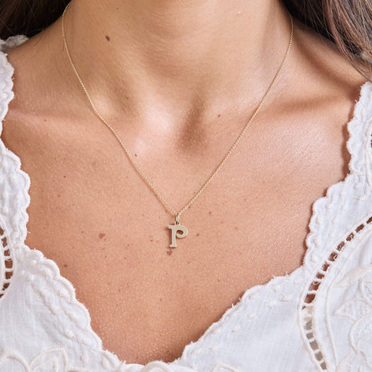 Stone And Strand Marais Gold Initial Necklace
