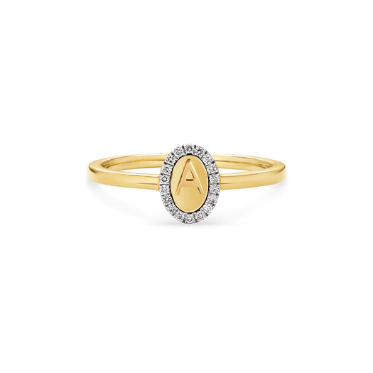 stone and strand Marquee Diamond Initial Ring