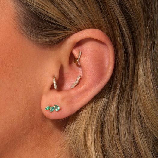 Stone And Strand Medium Green With Envy Studs