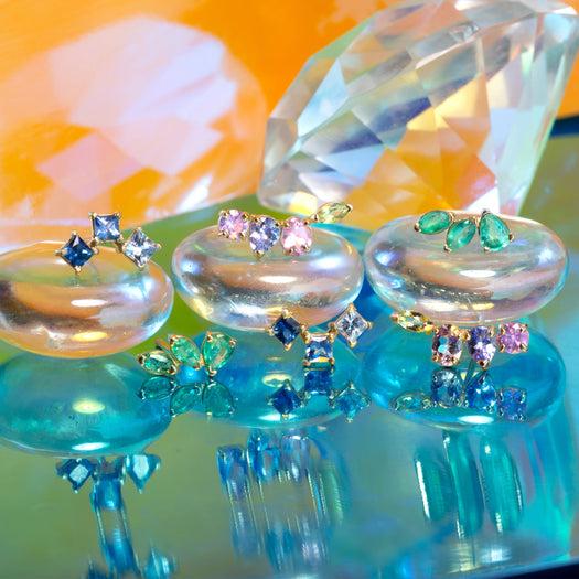 Stone And Strand Medium Green With Envy Studs