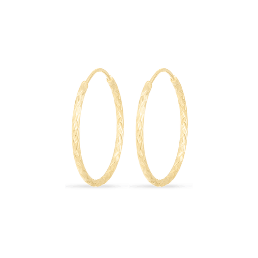 stone and strand Medium Hollow Sparkle Hoops