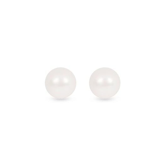 stone and strand Medium Pearl Earrings