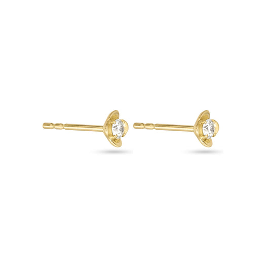 Stone And Strand Mini Clover Diamond Studs