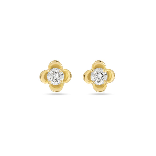 stone and strand Mini Clover Diamond Studs