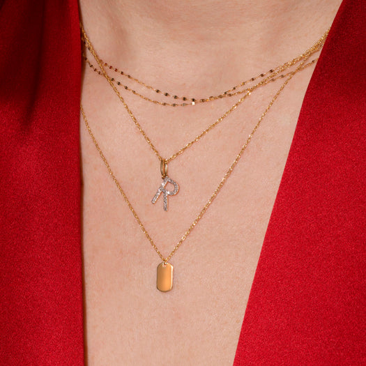 Stone And Strand Mini Dog Tag Necklace