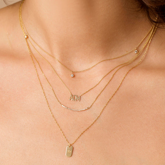 Stone And Strand Mini Dog Tag Necklace