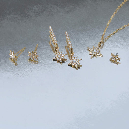 Stone And Strand Mini Pave Northern Star Studs