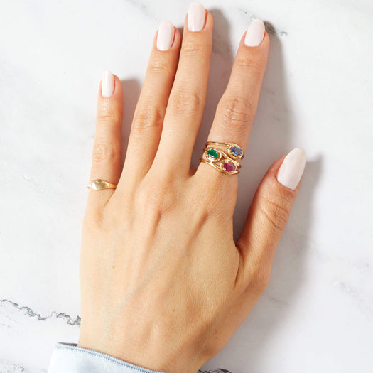 Stone And Strand Mini Pinky Signet Ring
