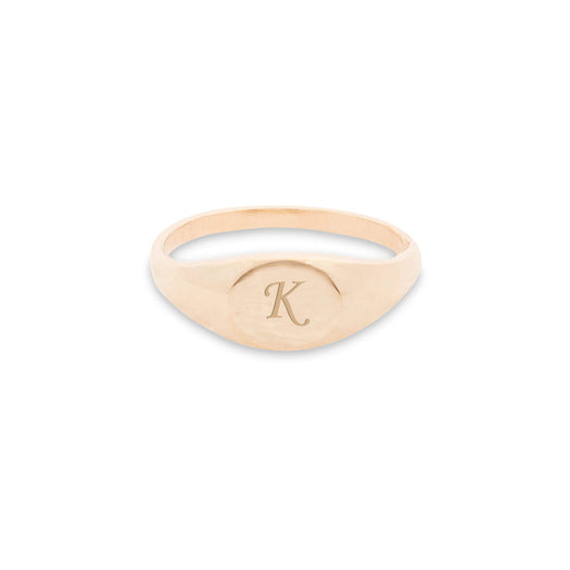 stone and strand Mini Pinky Signet Ring