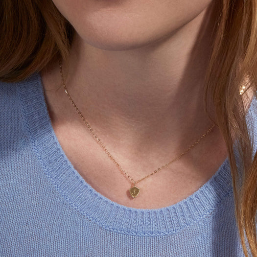 Stone And Strand Mini Shield Medallion Necklace