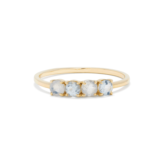 stone and strand Moonstone Aquamarine Mama Ring