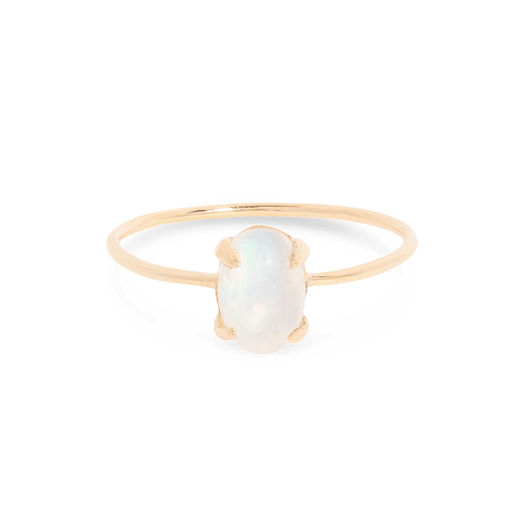 stone and strand Moonstone Oval Cabochon Fine Ring