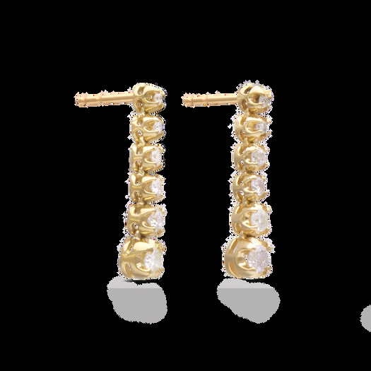 Stone And Strand Noble Diamond Tennis Earrings