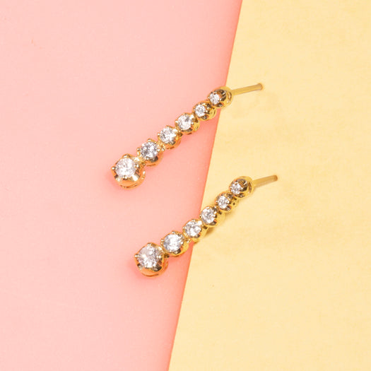 Stone And Strand Noble Diamond Tennis Earrings