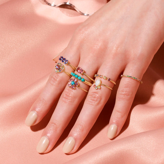 Stone And Strand Octagon Cut Pink Tourmaline Ring