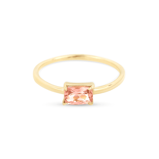 stone and strand Octagon Cut Pink Tourmaline Ring