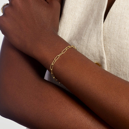 Stone And Strand Paperclip Sparkle Chain Bracelet