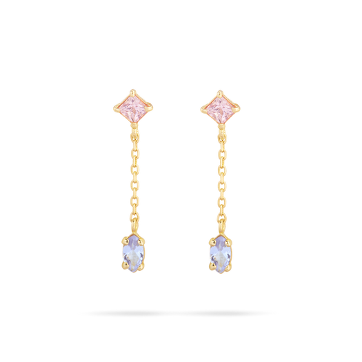 stone and strand Pastel Drop Earrings