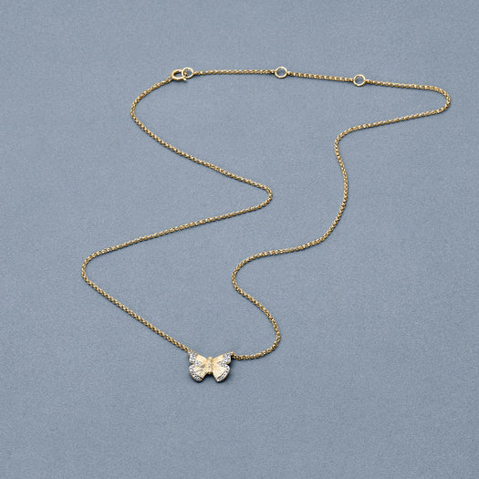 Stone And Strand Pave Diamond Butterfly Necklace