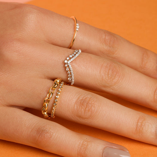 Stone And Strand Pave Diamond Curve Band