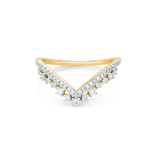 stone and strand Pave Diamond Curve Band