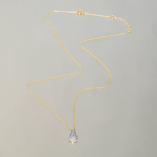 Stone And Strand Pave Diamond Droplet Necklace