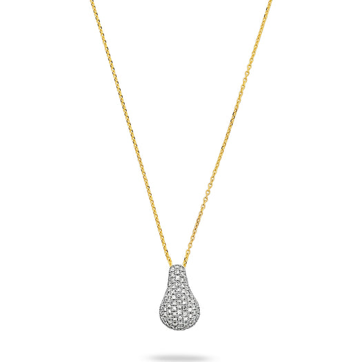 stone and strand Pave Diamond Droplet Necklace