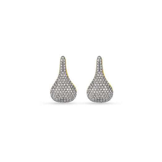 Stone And Strand Pave Diamond Droplet Studs