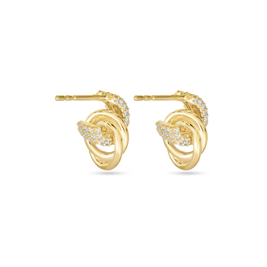 Stone And Strand Pave Diamond Forme Knot Studs