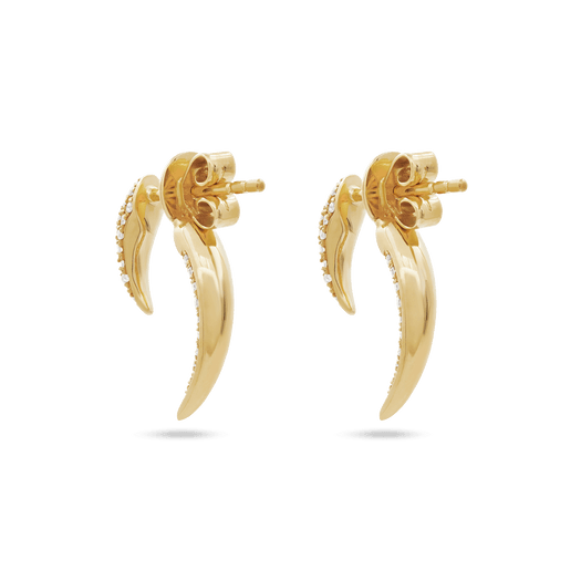 Stone And Strand Pave Diamond Hook Earrings