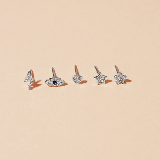 Stone And Strand Pave Diamond Lightning Bolt Stud
