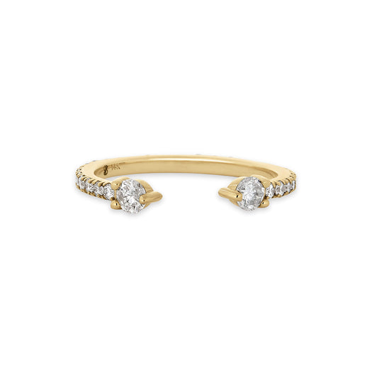 stone and strand Pavé Diamond Pinch Ring