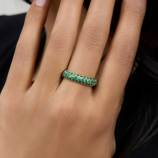 Stone And Strand Pave Emerald Cigar Band