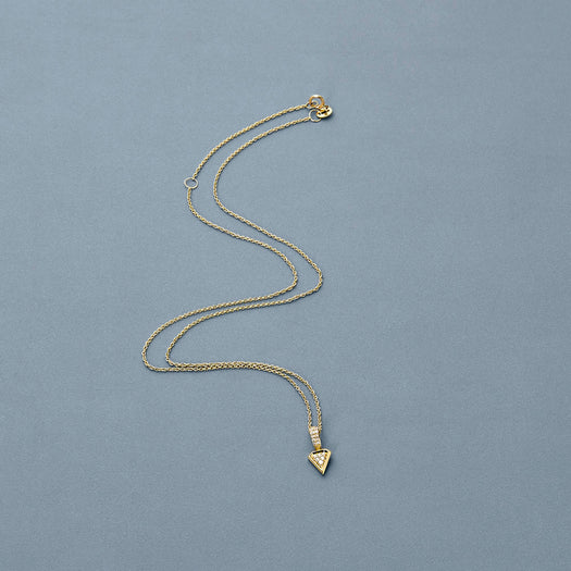 Stone And Strand Pave Knife Edge Shield Necklace