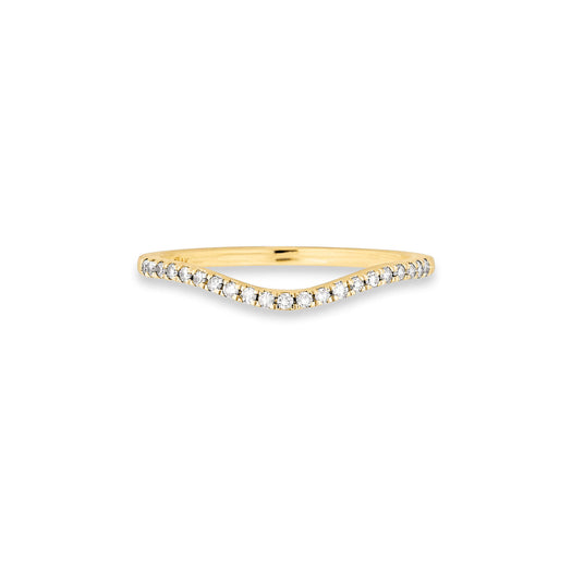 stone and strand Pave Merge Ring
