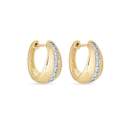 stone and strand Pave Pistachio Huggies