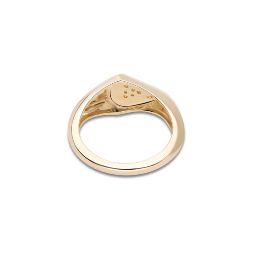 Stone And Strand Pave Shield Signet Ring
