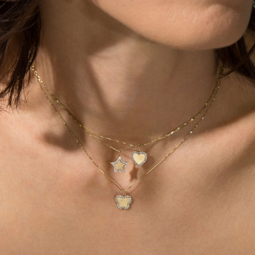 Stone And Strand Pave Star Disc Necklace