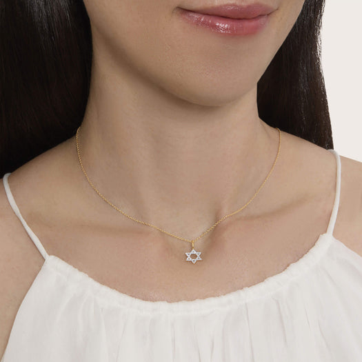 Stone And Strand Pave Star Of David Necklace