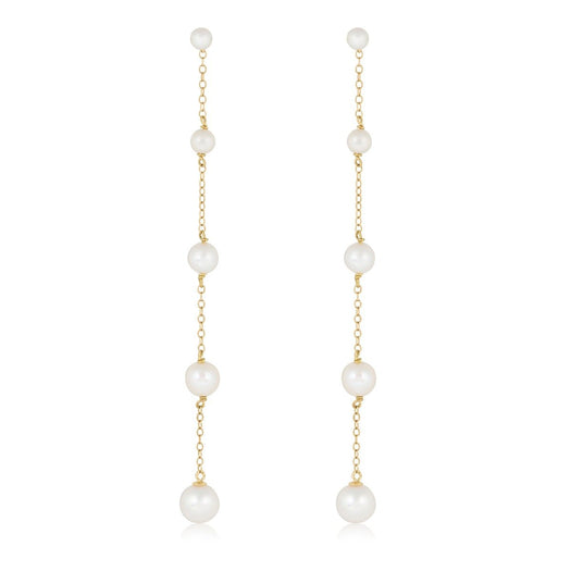 stone and strand Pearl Bonbon Earrings