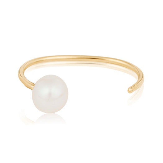 Stone And Strand Pearl Open Huggie