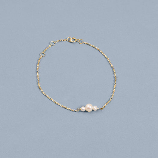 Stone And Strand Pearl Trio Bracelet