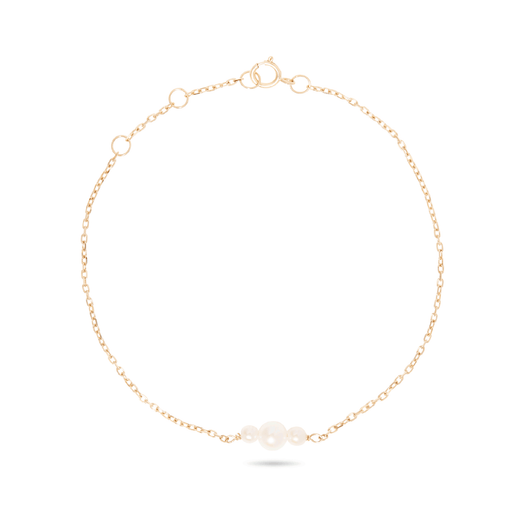 stone and strand Pearl Trio Bracelet