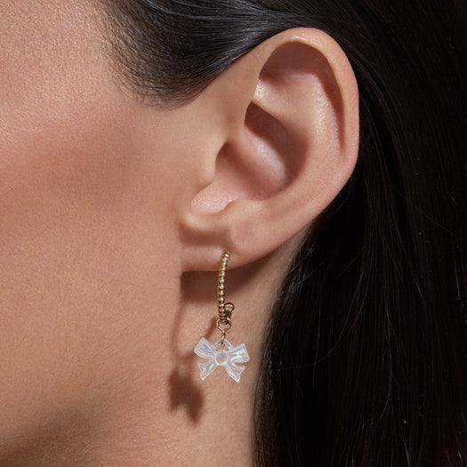 Stone And Strand Pearly Bow Hoop Charm