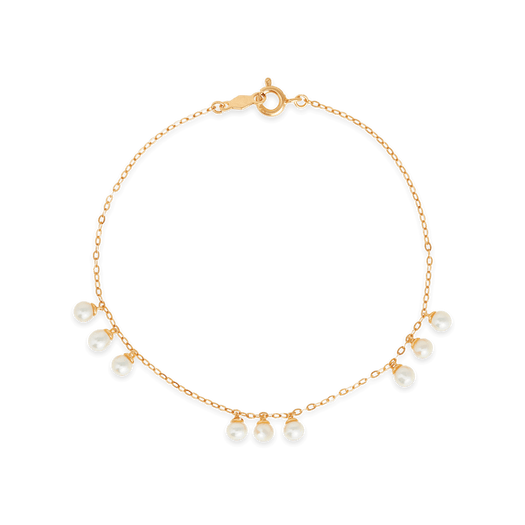 stone and strand Pearly Charm Bracelet