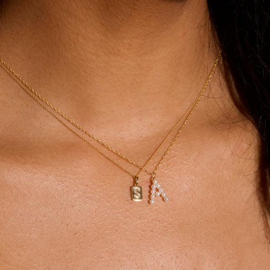 Stone And Strand Pearly Initial Necklace