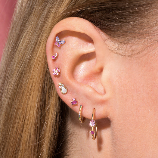 Stone And Strand Pink Power Hoops