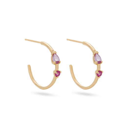 stone and strand Pink Power Hoops