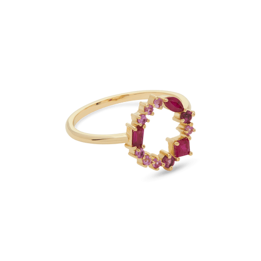 Stone And Strand Pink Power Open Circle Ring