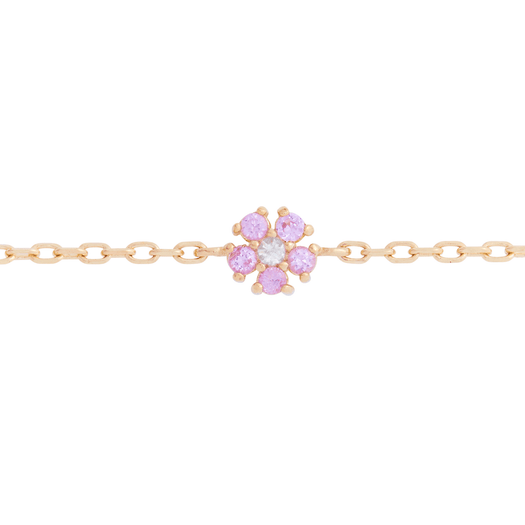 Stone And Strand Pink Sapphire Flower Bracelet